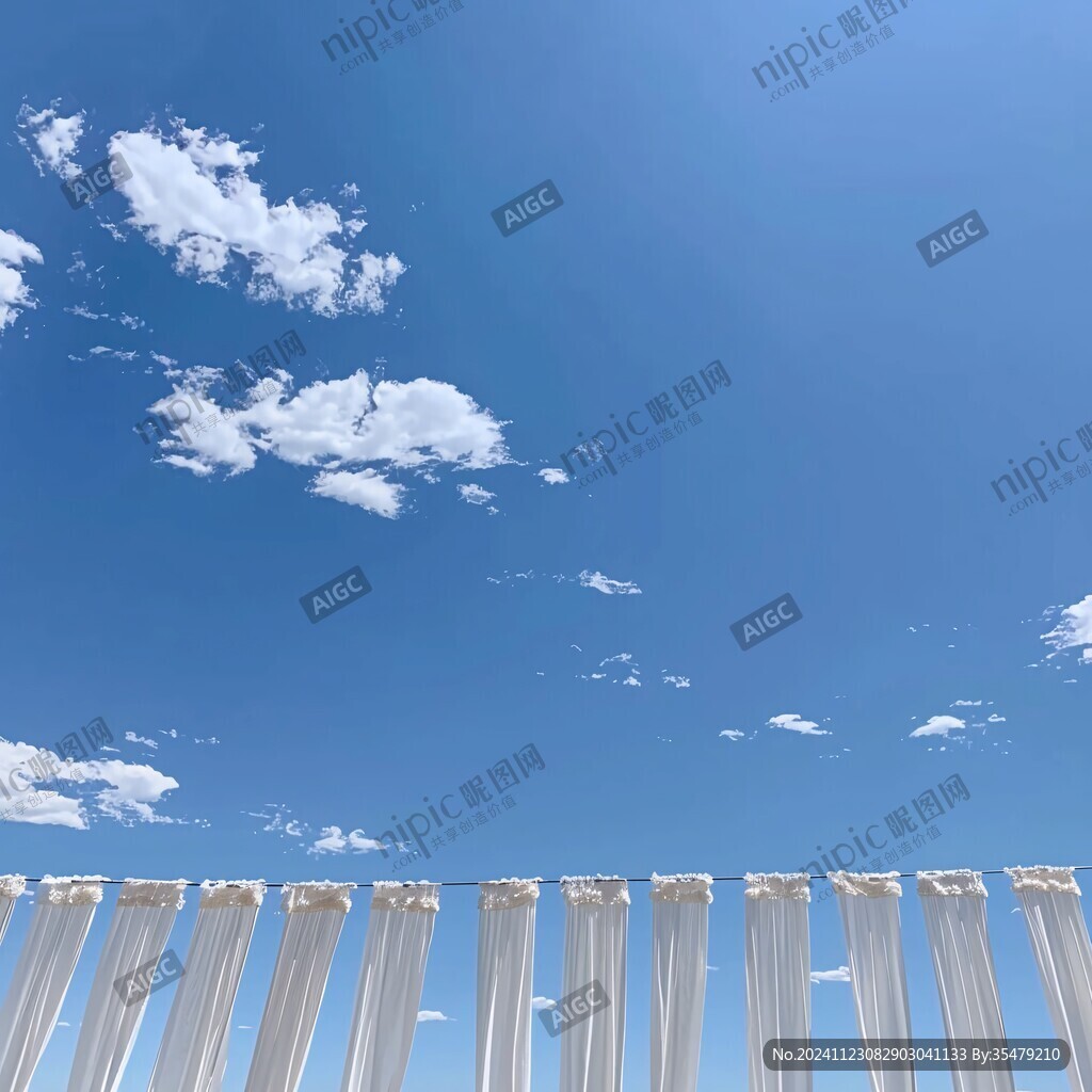 藍(lán)天柵欄背景