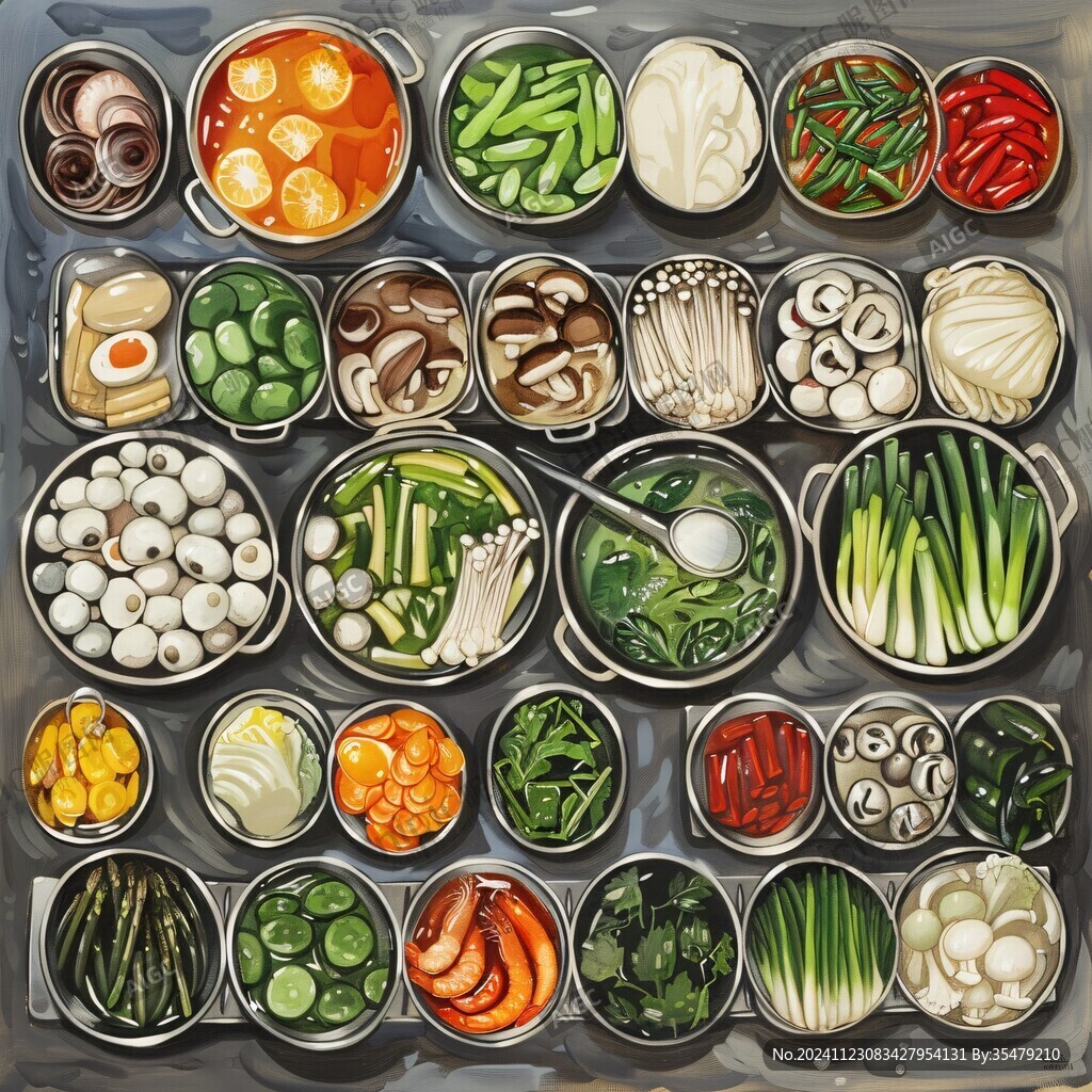 麻辣燙套餐食材組合