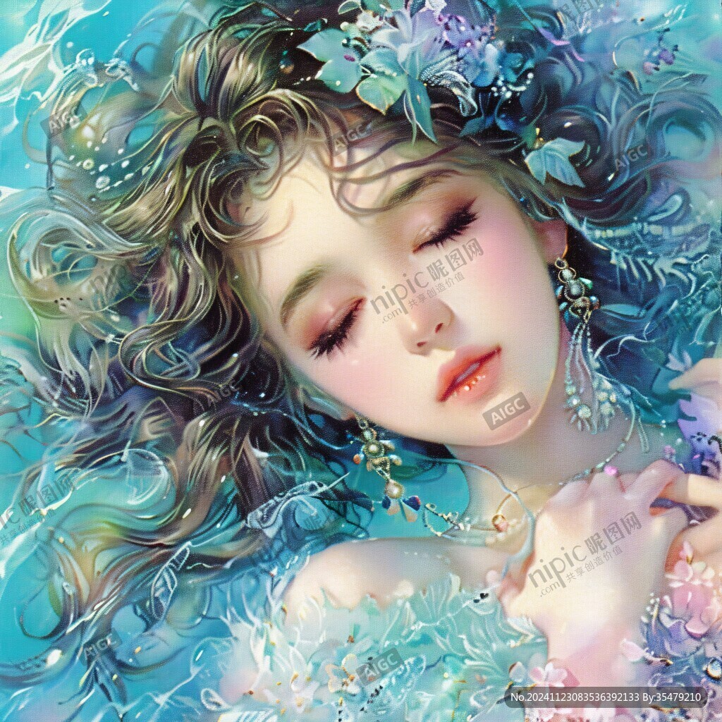 數(shù)字美女插畫