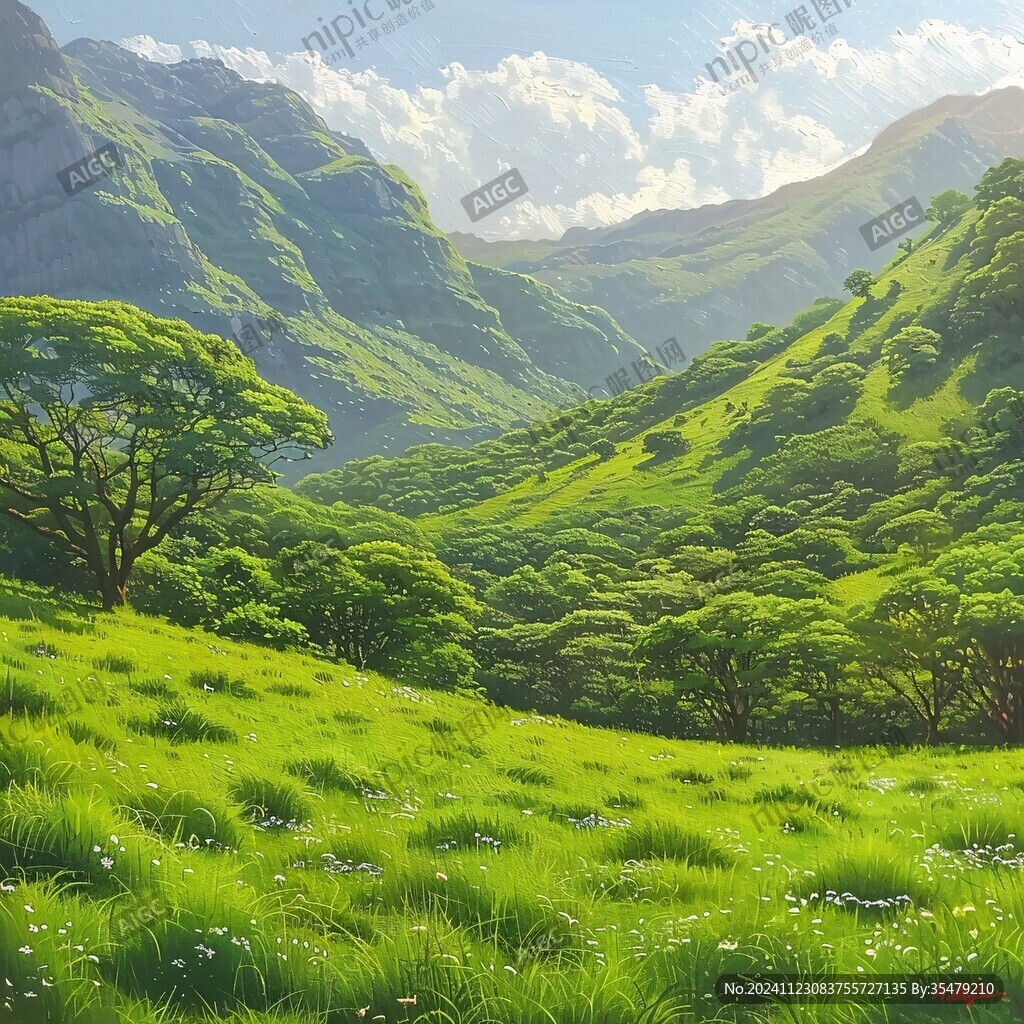 風(fēng)景畫綠色