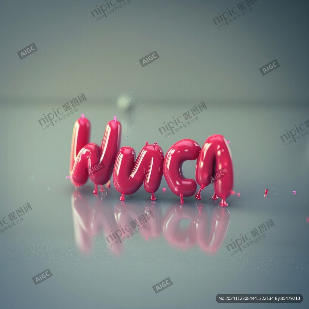 水珠立體字