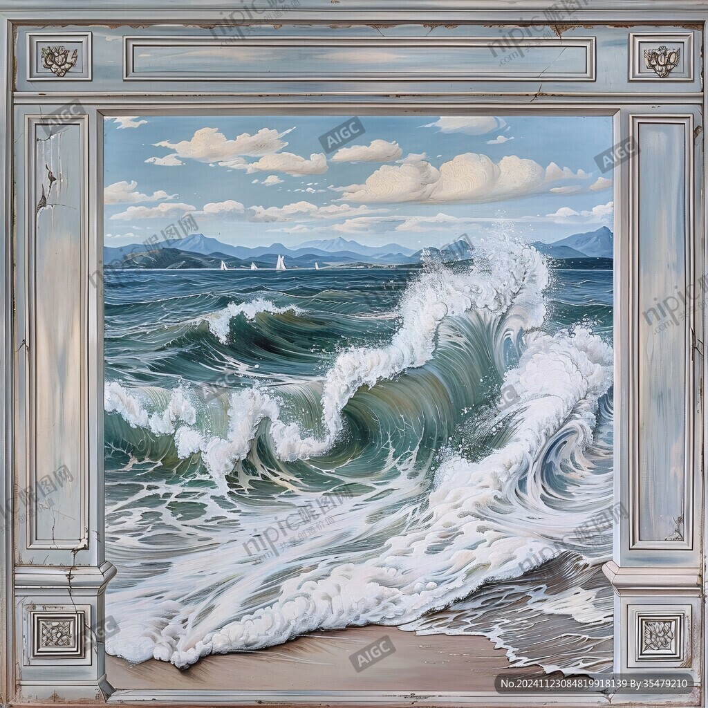 海浪掛畫