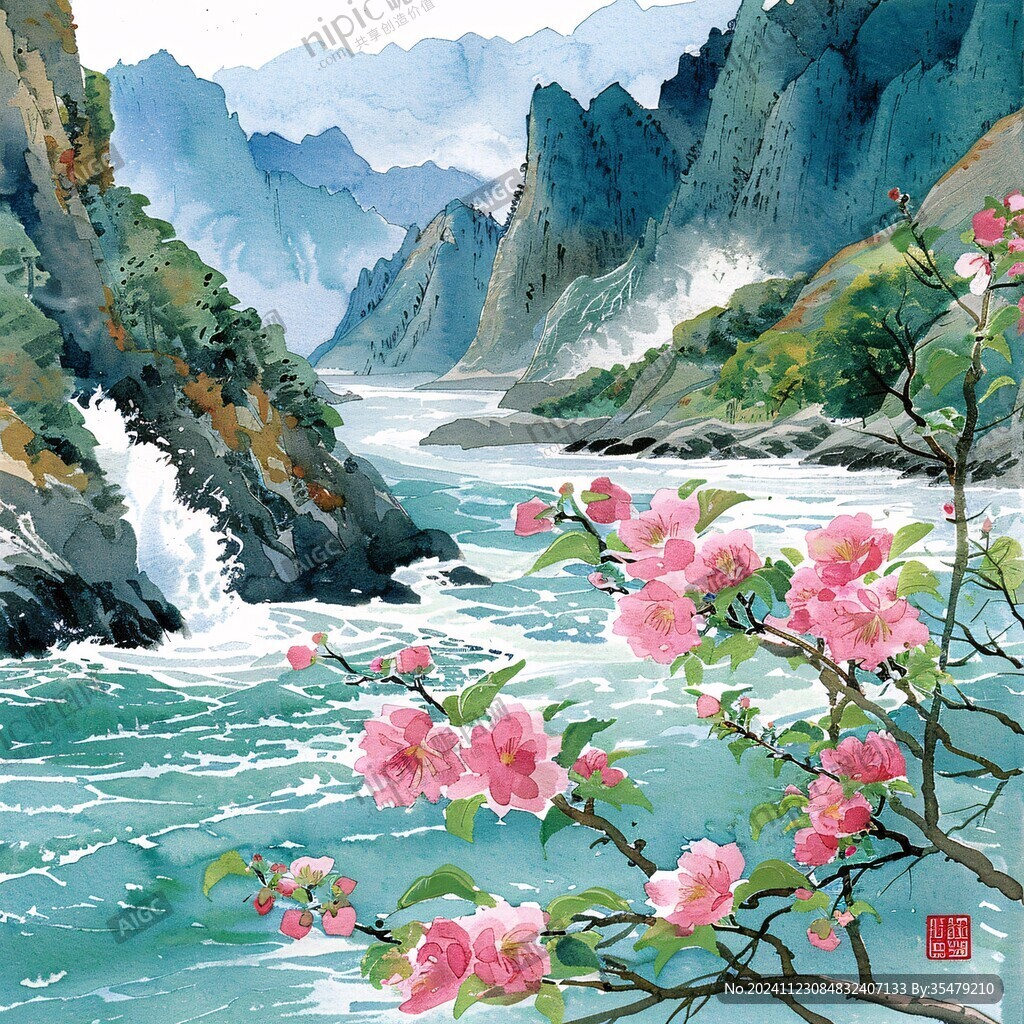 夔門無(wú)框裝飾畫