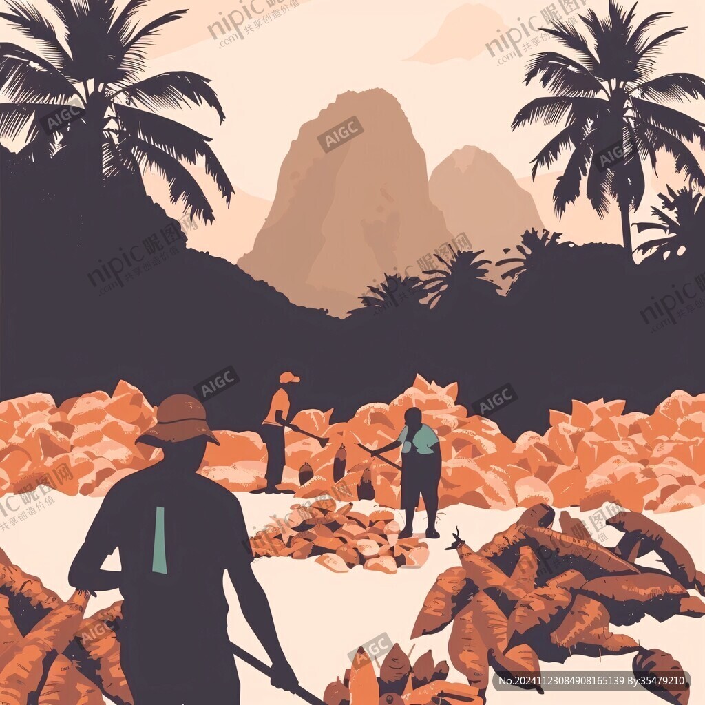 趕海插畫