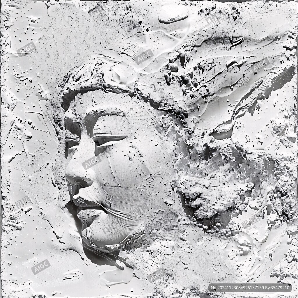 人物面部浮雕
