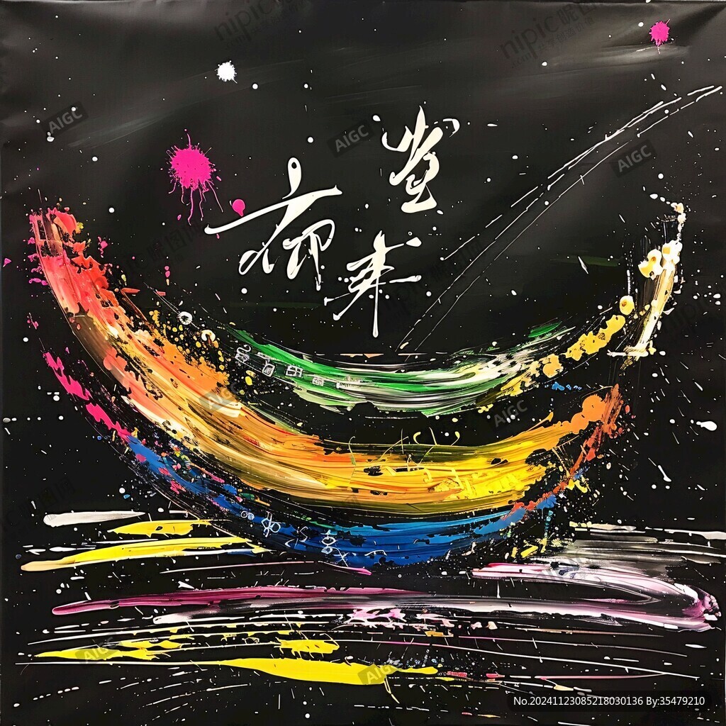 炫彩墨跡舞蹈海報(bào)