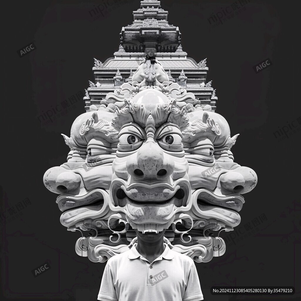 中式建筑神獸獸頭