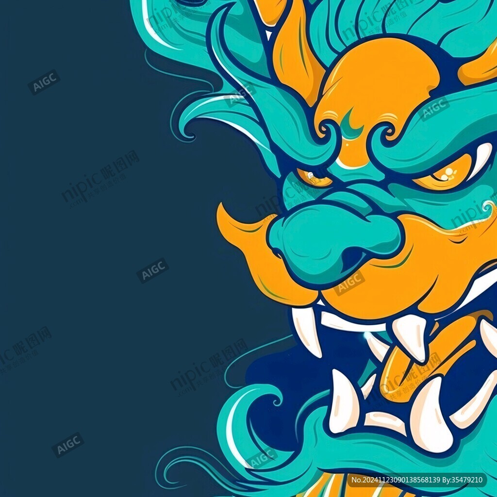 醒獅潮流插畫