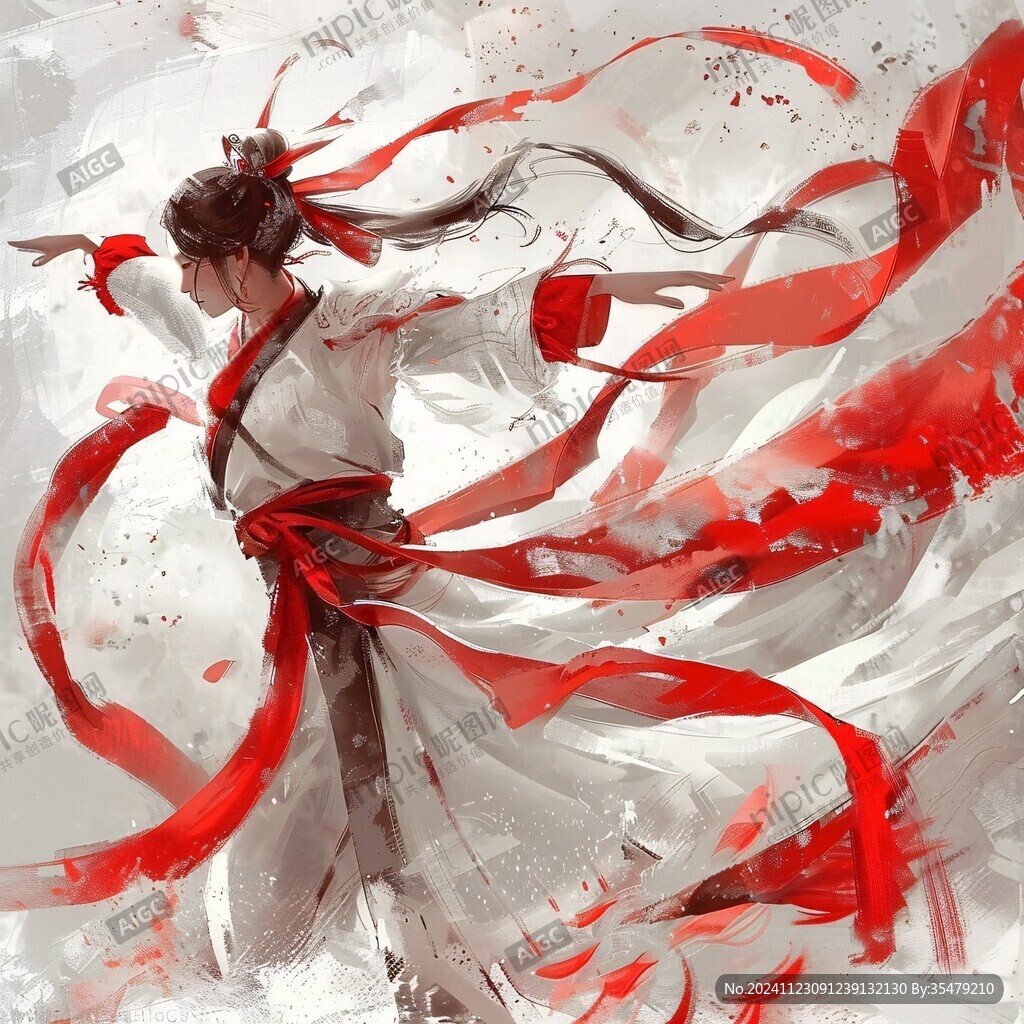 紅衣少女設(shè)計(jì)古風(fēng)
