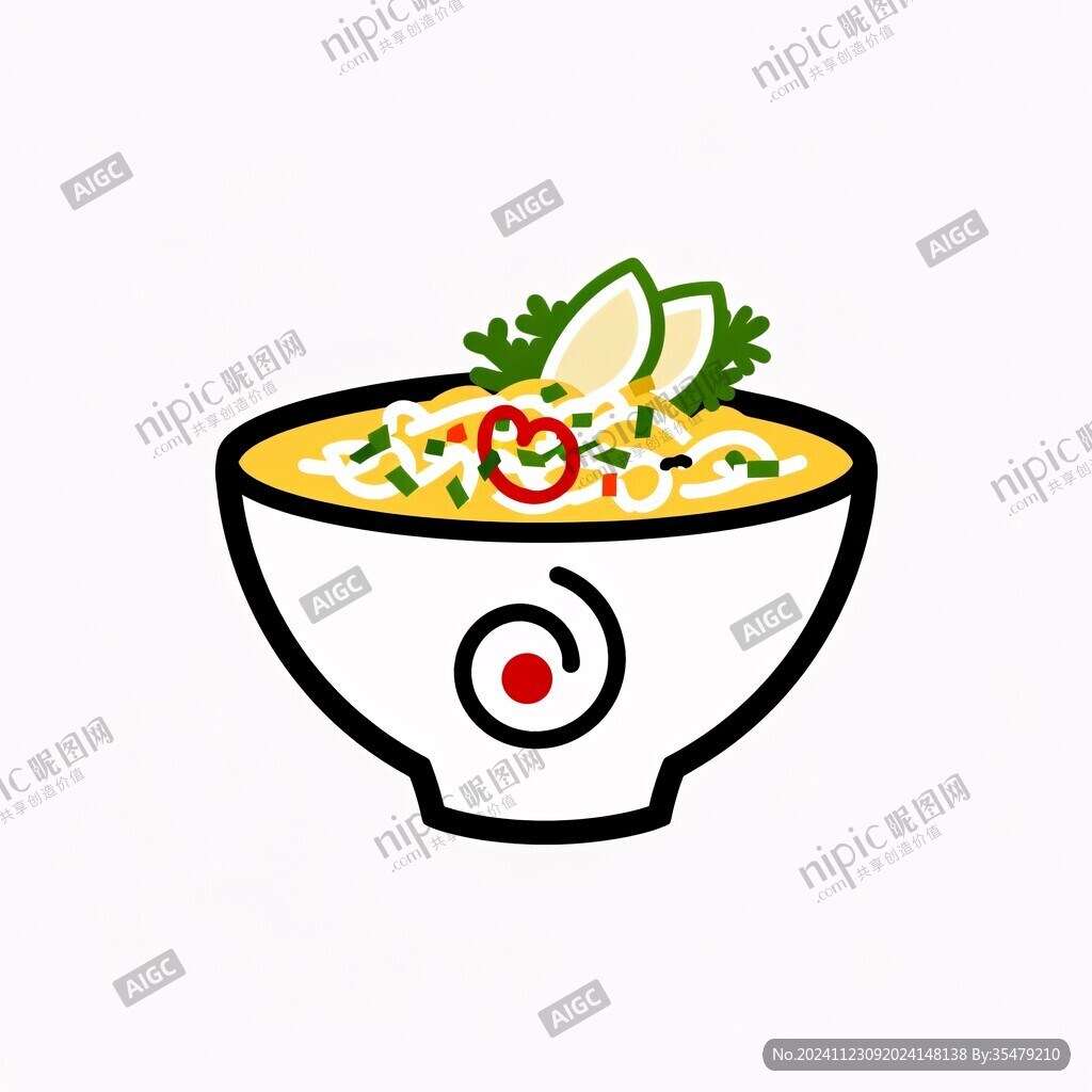 卡通拉面素材