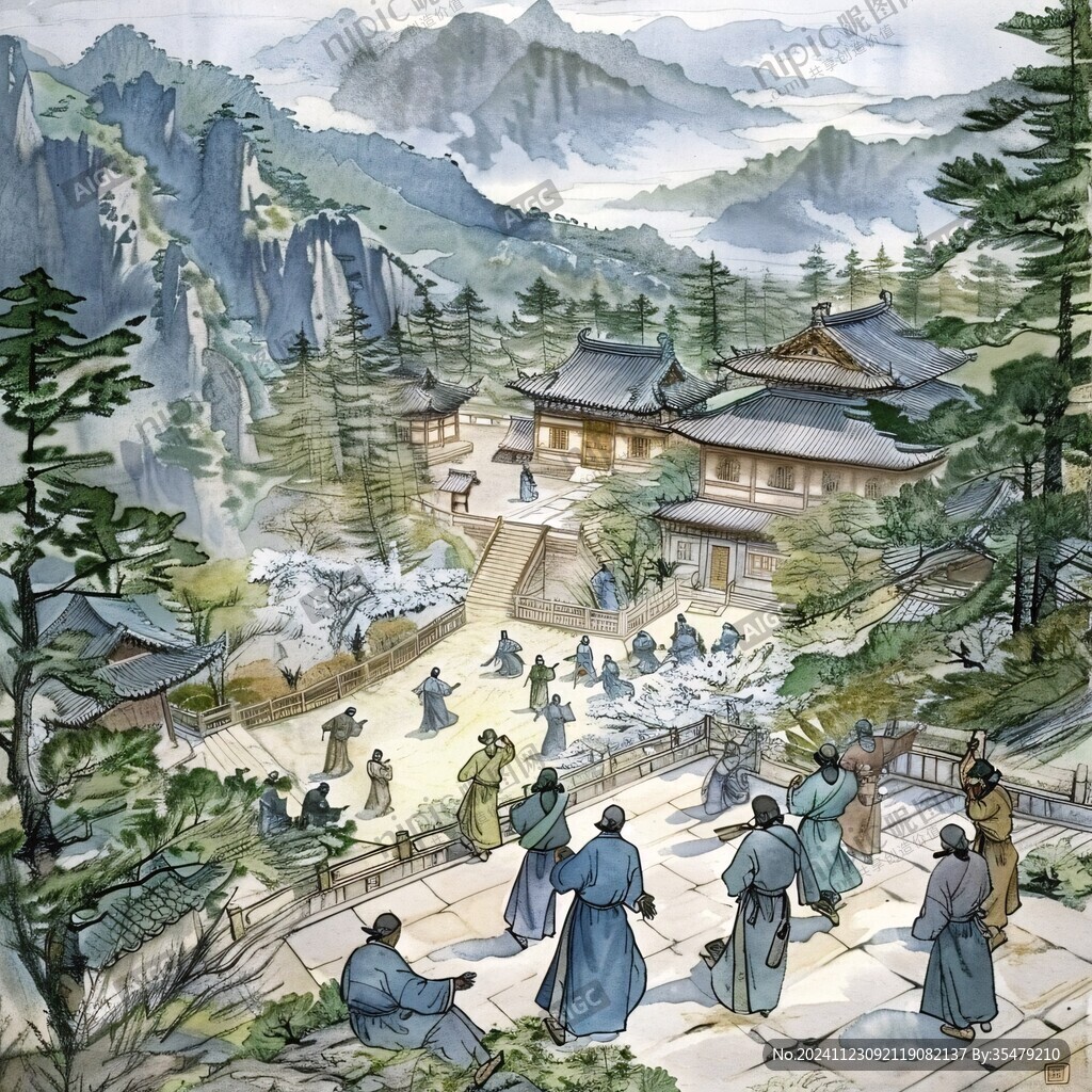 杜甫故里插畫