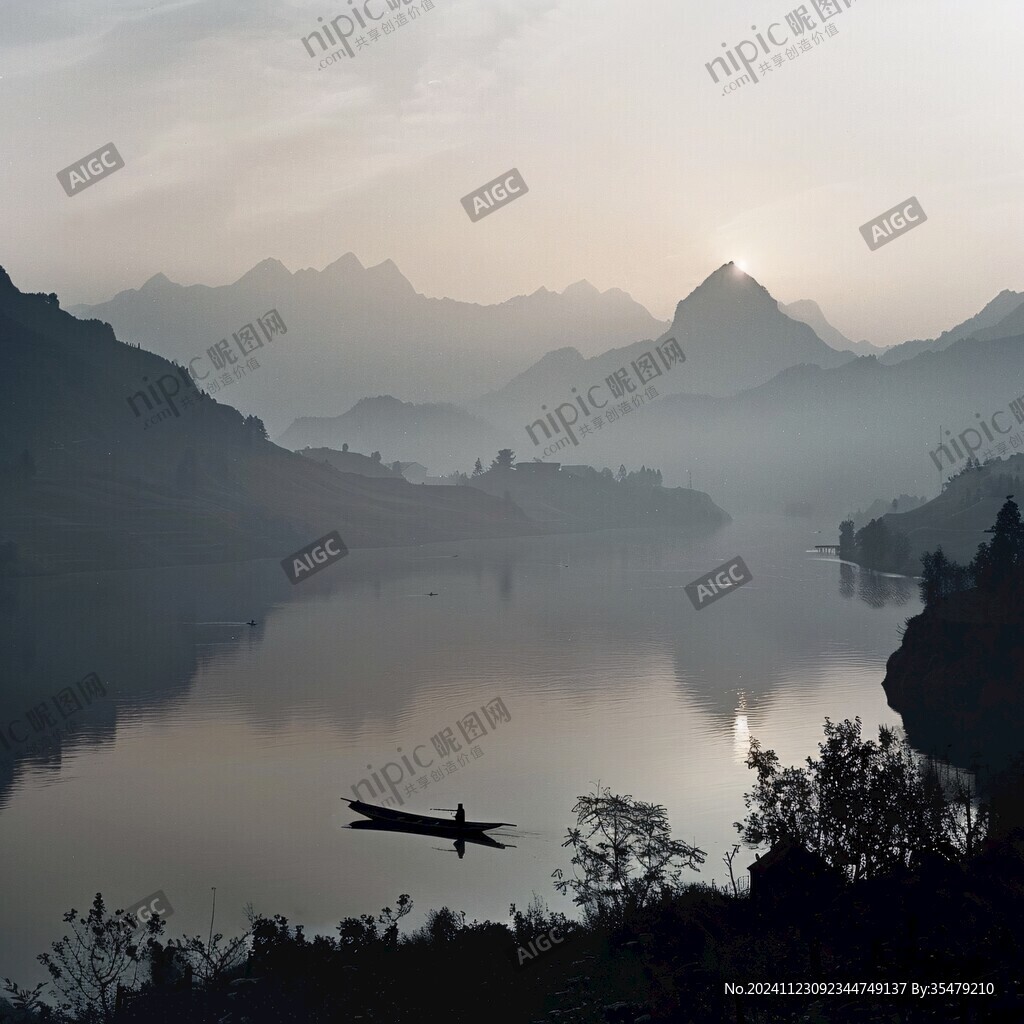 晨曦桃花潭