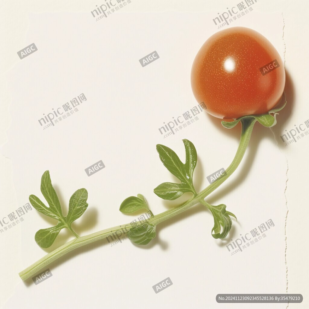 手繪圣女果小番茄