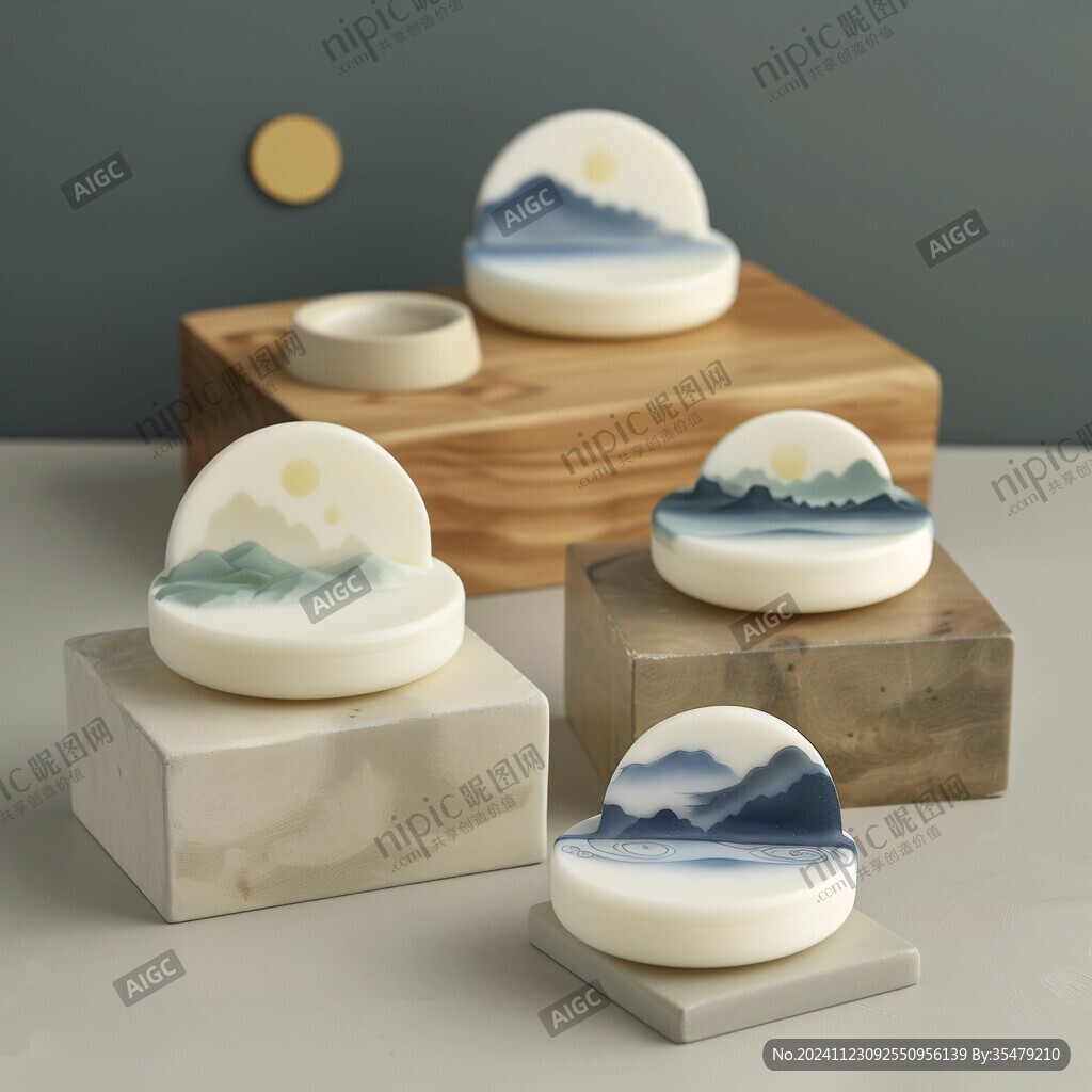 禮盒插畫仙山仙境