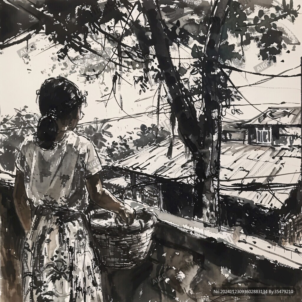 江南美女油畫