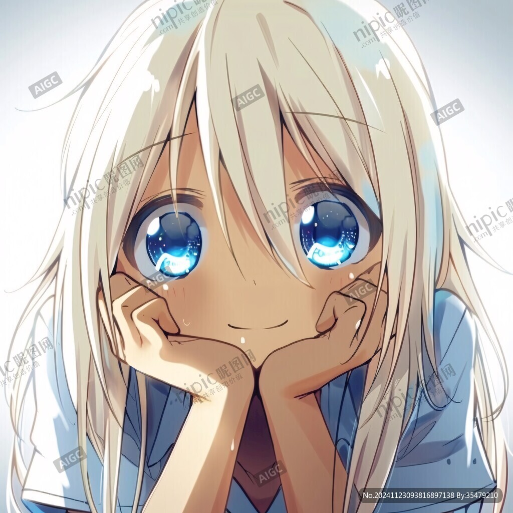 長發少女圓眼