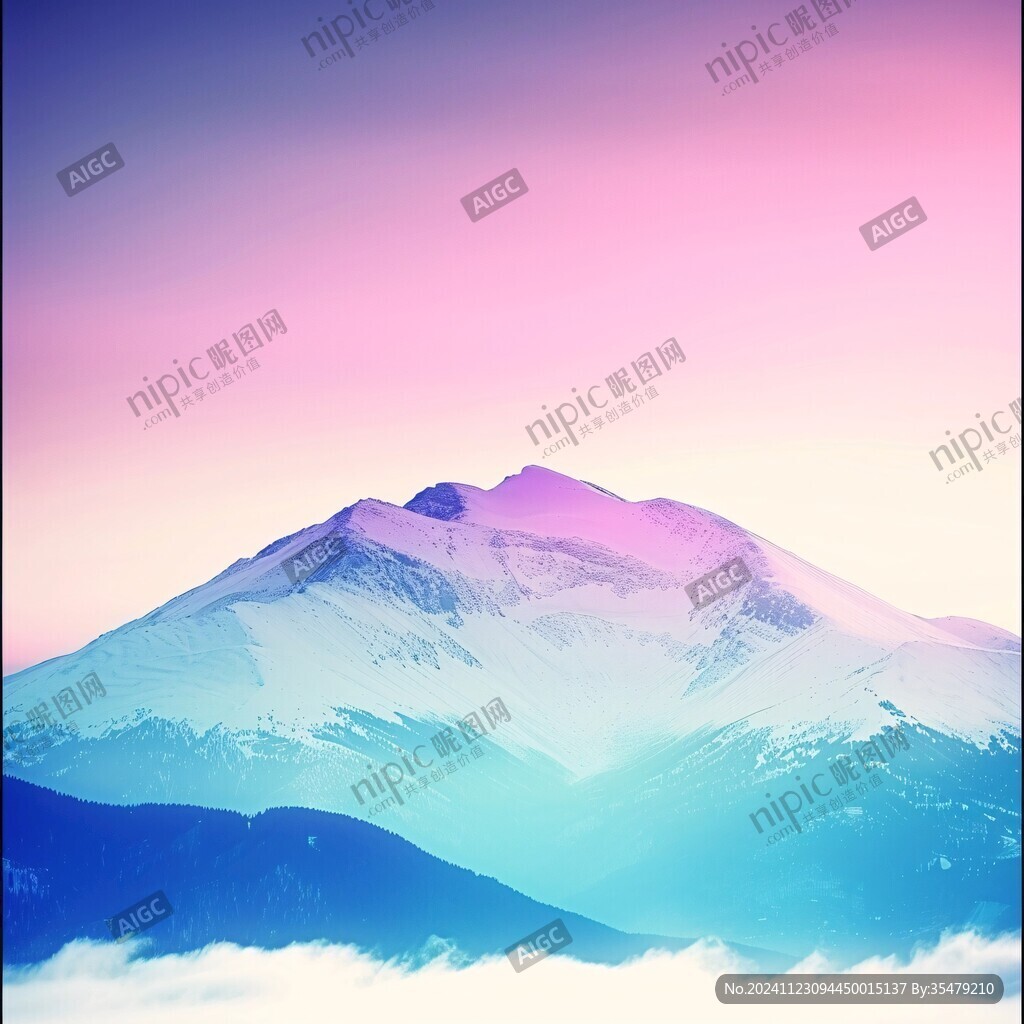 簡約漸變山峰背景