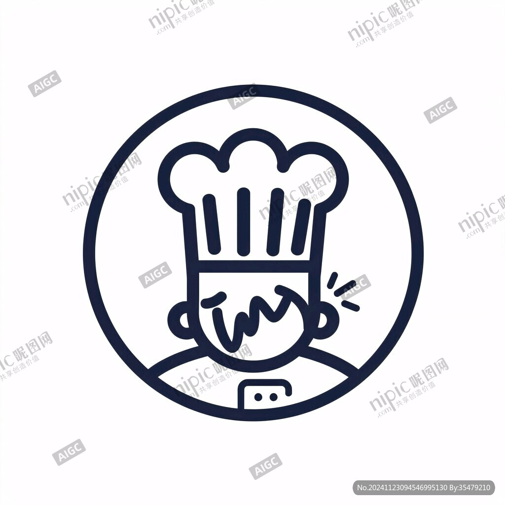 廚師頭像logo