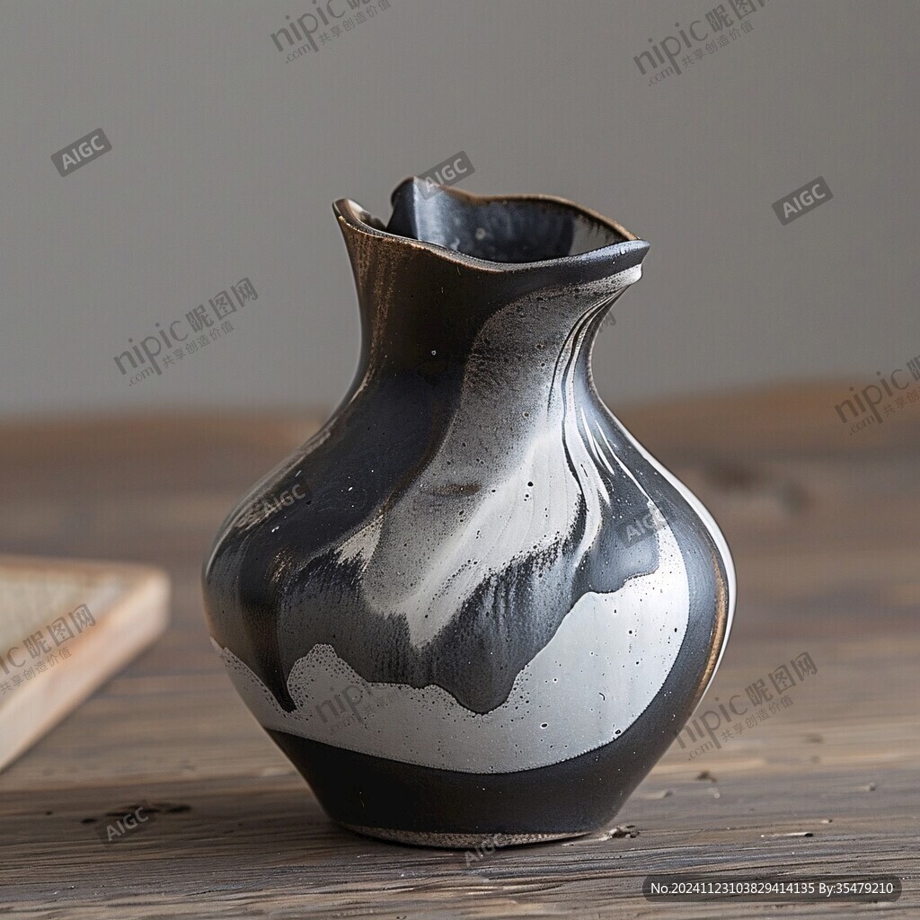 烏金陶花瓶
