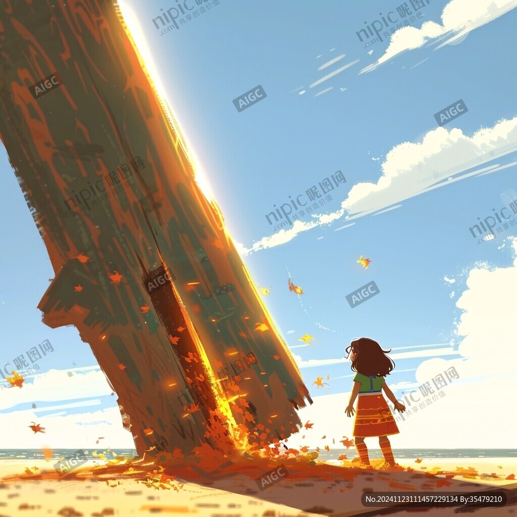 秋天治愈插畫