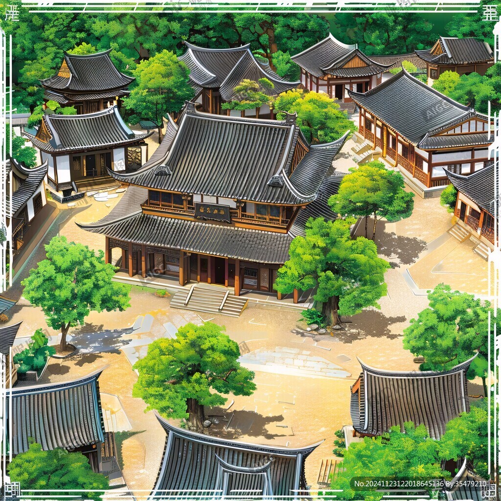 古代宮殿建筑工程場(chǎng)景