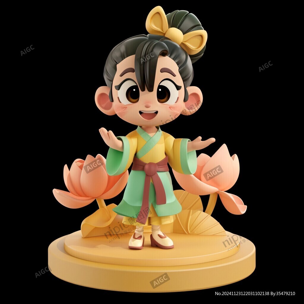 文創q版女孩人物插畫