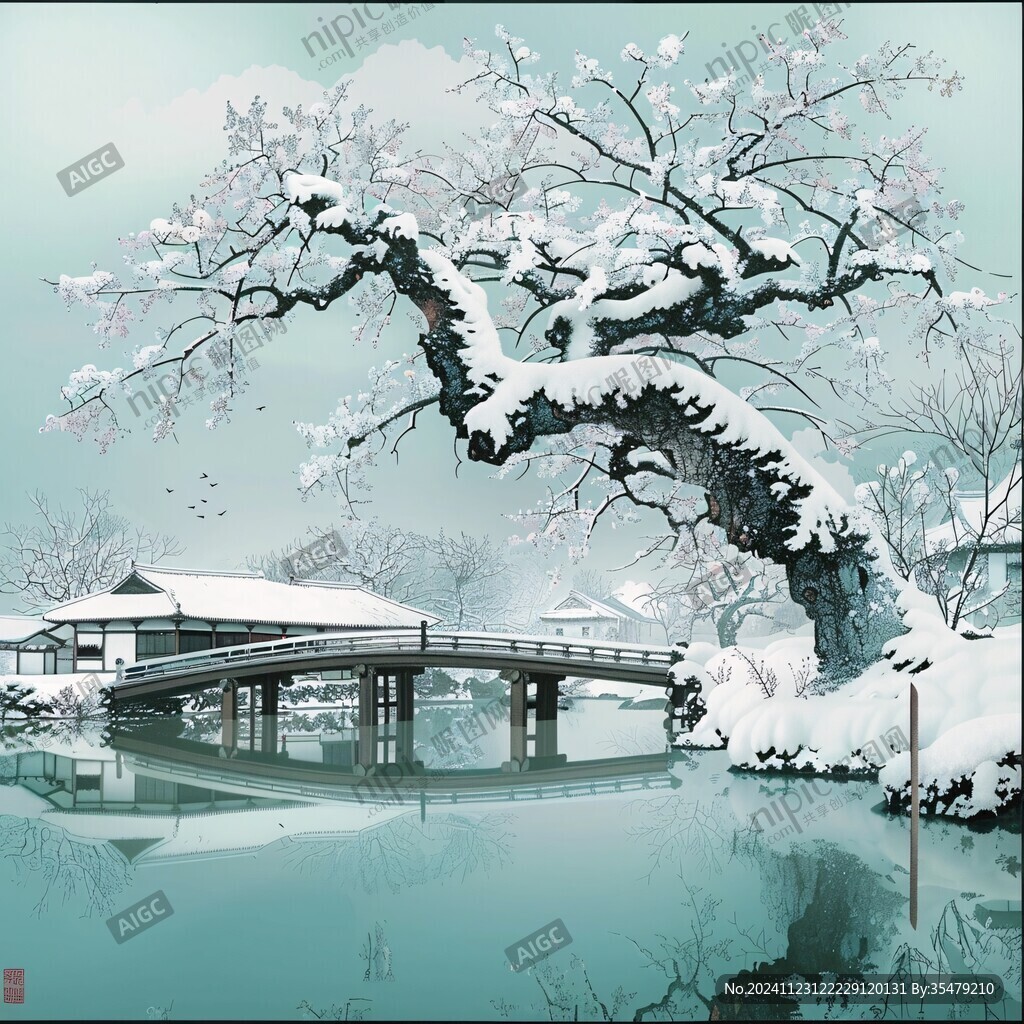 雪景立體畫