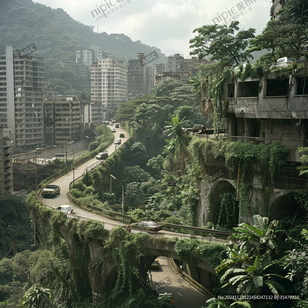 被植物覆蓋的城市