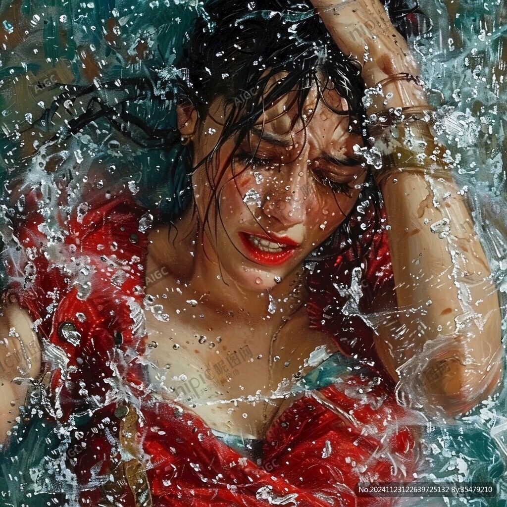 美女濕身