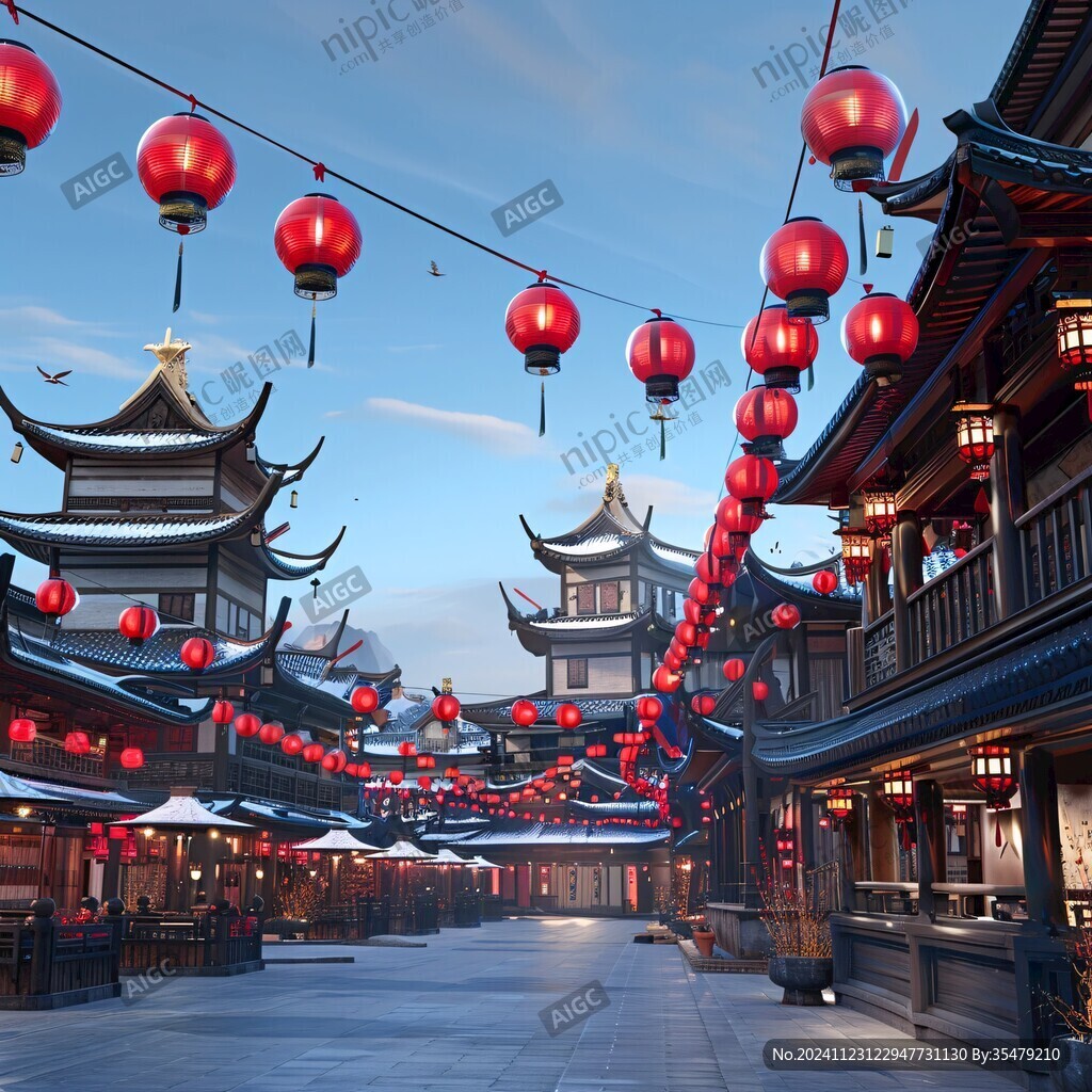 仿古美食街