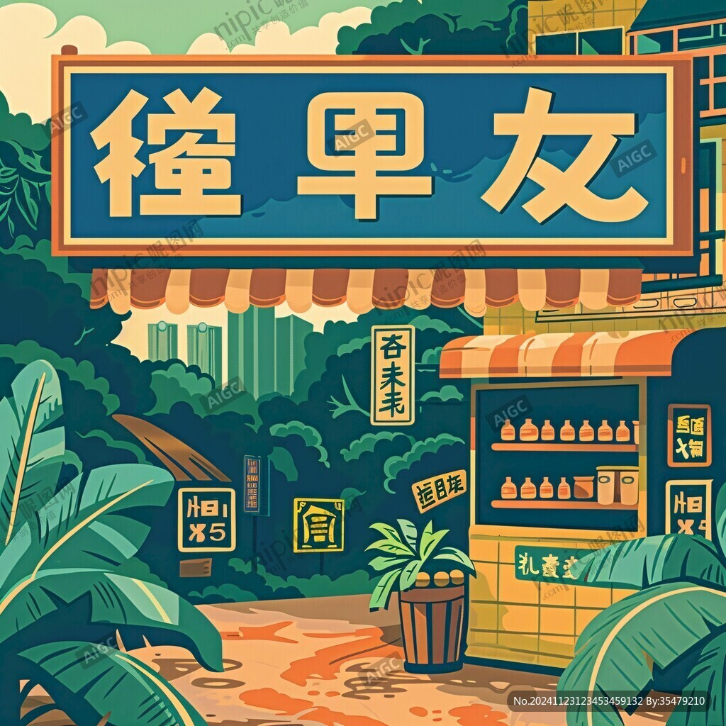粵語文創插畫
