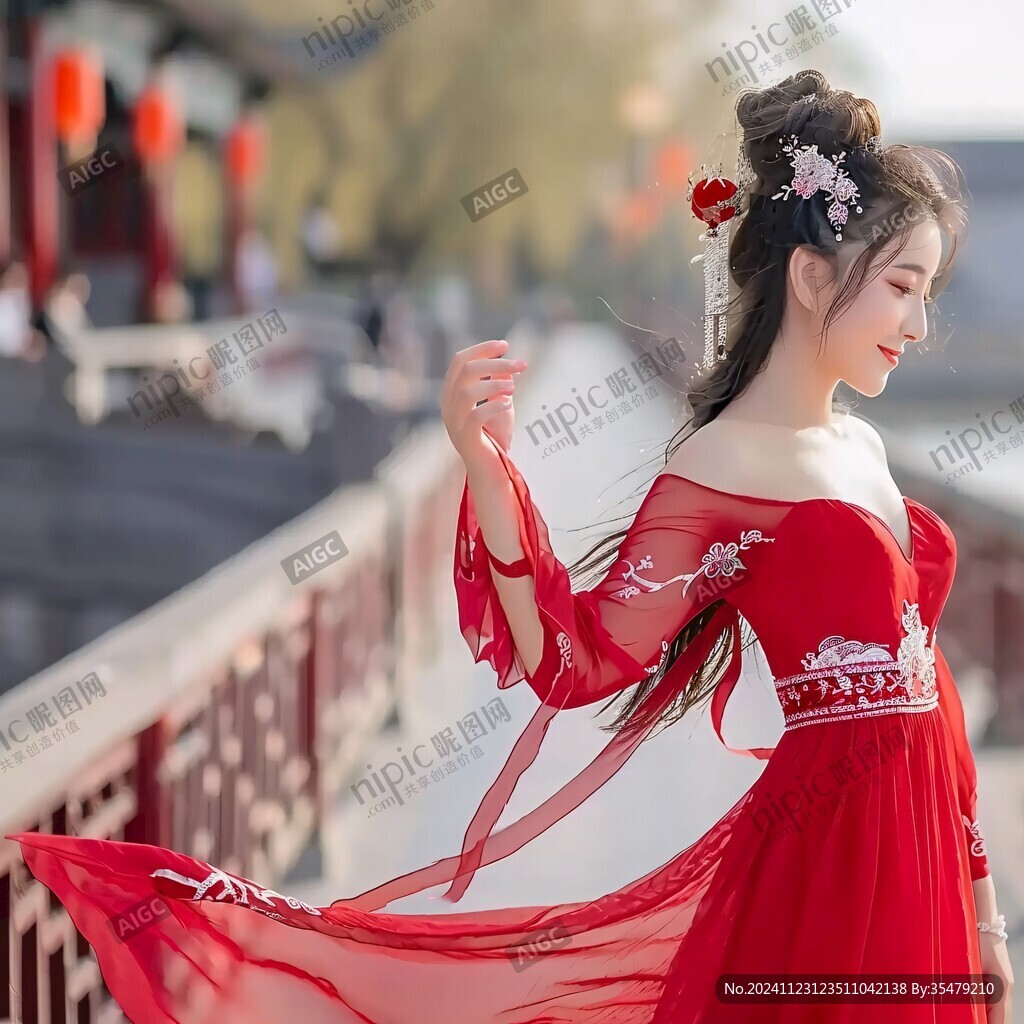 紅色漢服