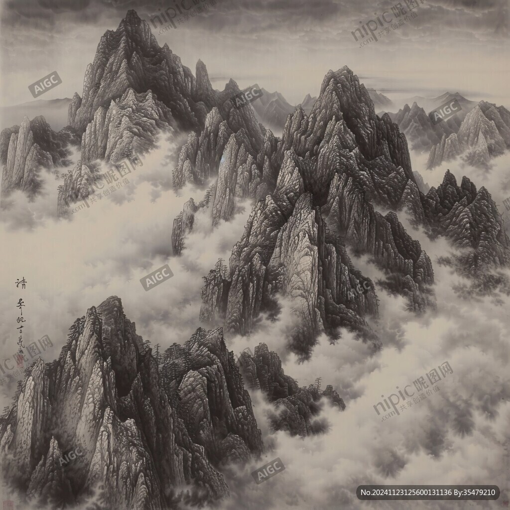 云海仙山圖