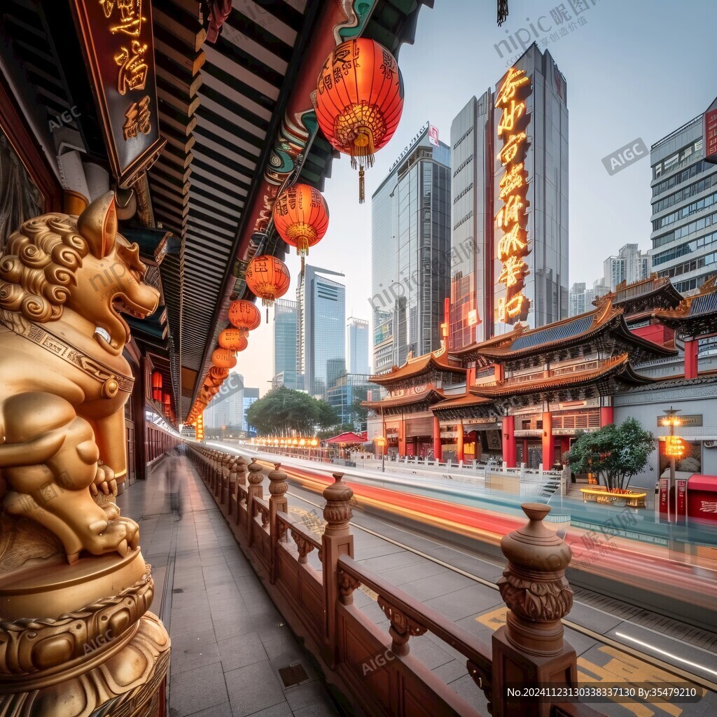 牛年春節(jié)街景