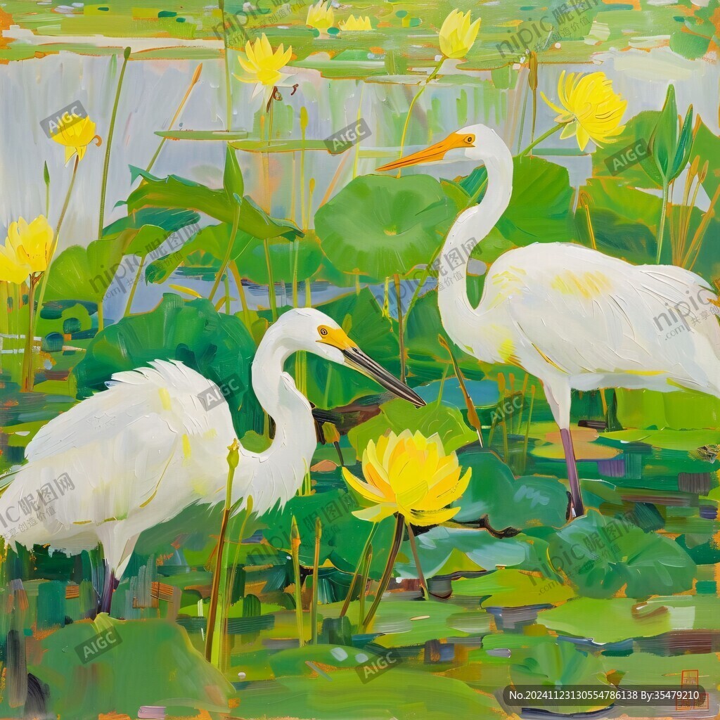 油畫山水花鳥動物畫