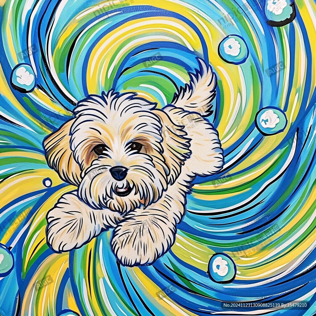 狗狗潮流插畫