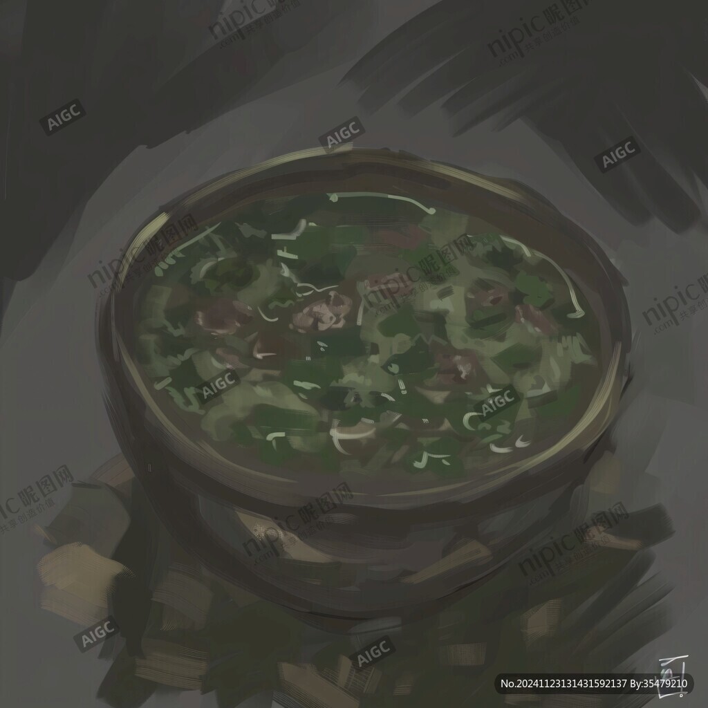 疙瘩湯插畫