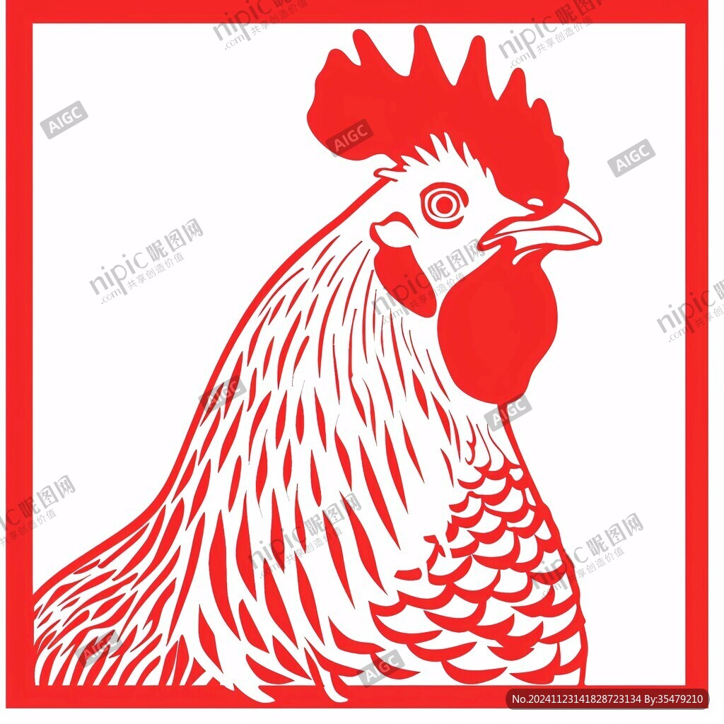 十二生肖雞印花圖案