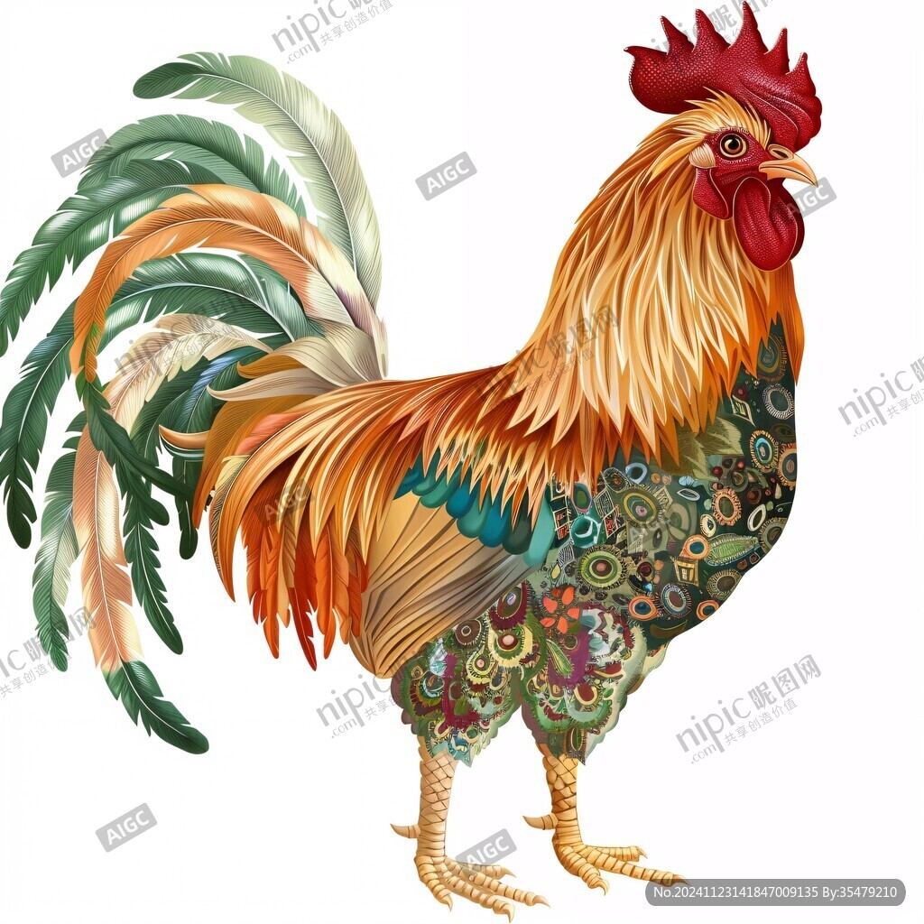 十二生肖雞插畫