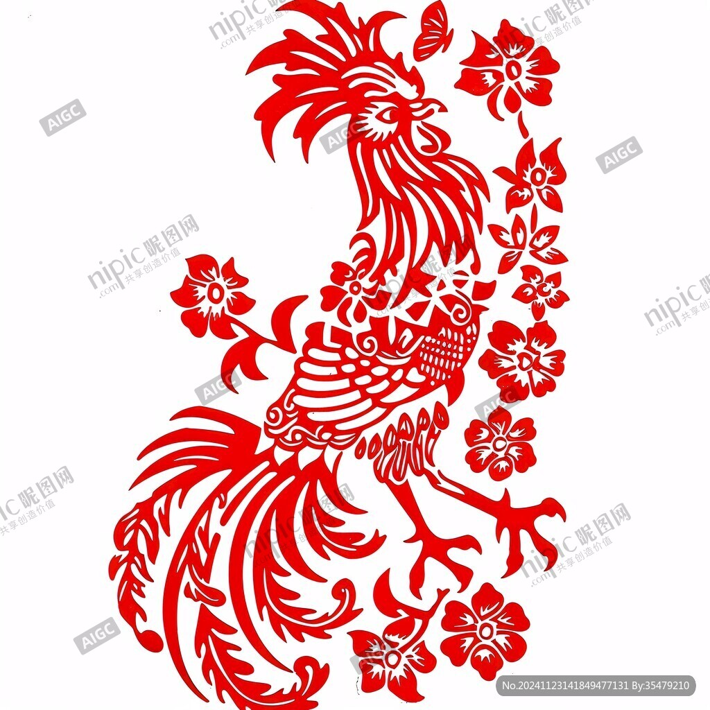 雞字剪紙設(shè)計