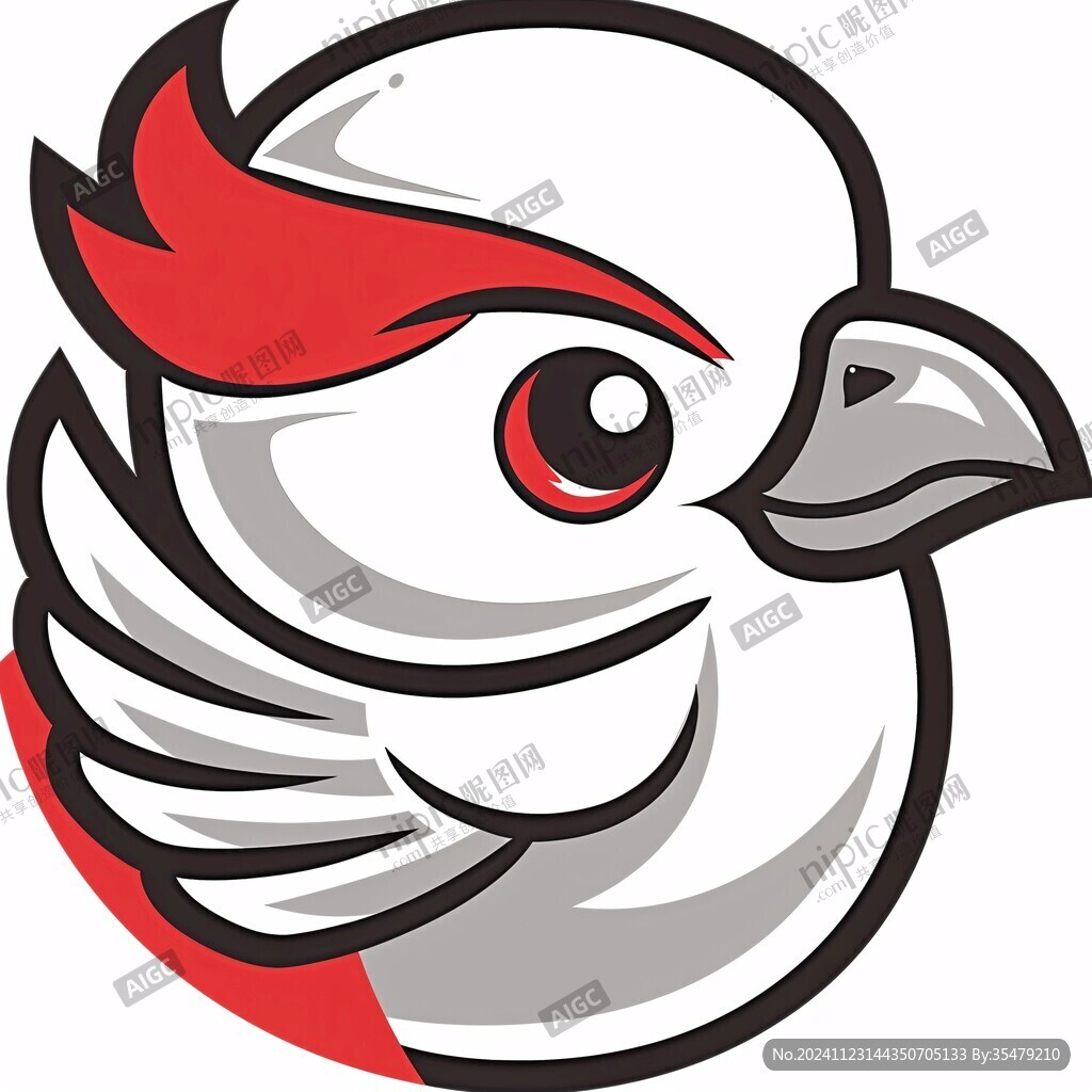 紅雀卡通logo