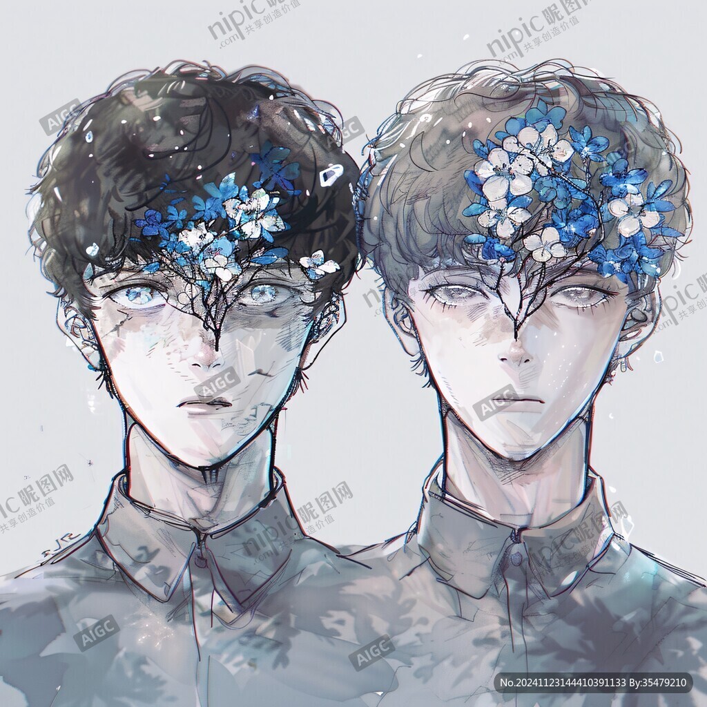 雙人插畫