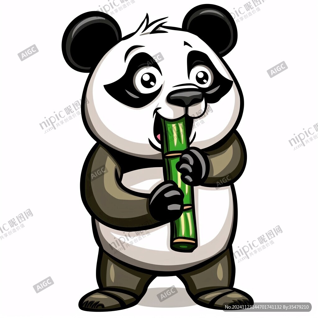 彈奏樂器的熊貓