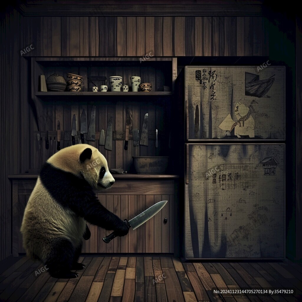 寫(xiě)實(shí)熊貓插畫(huà)