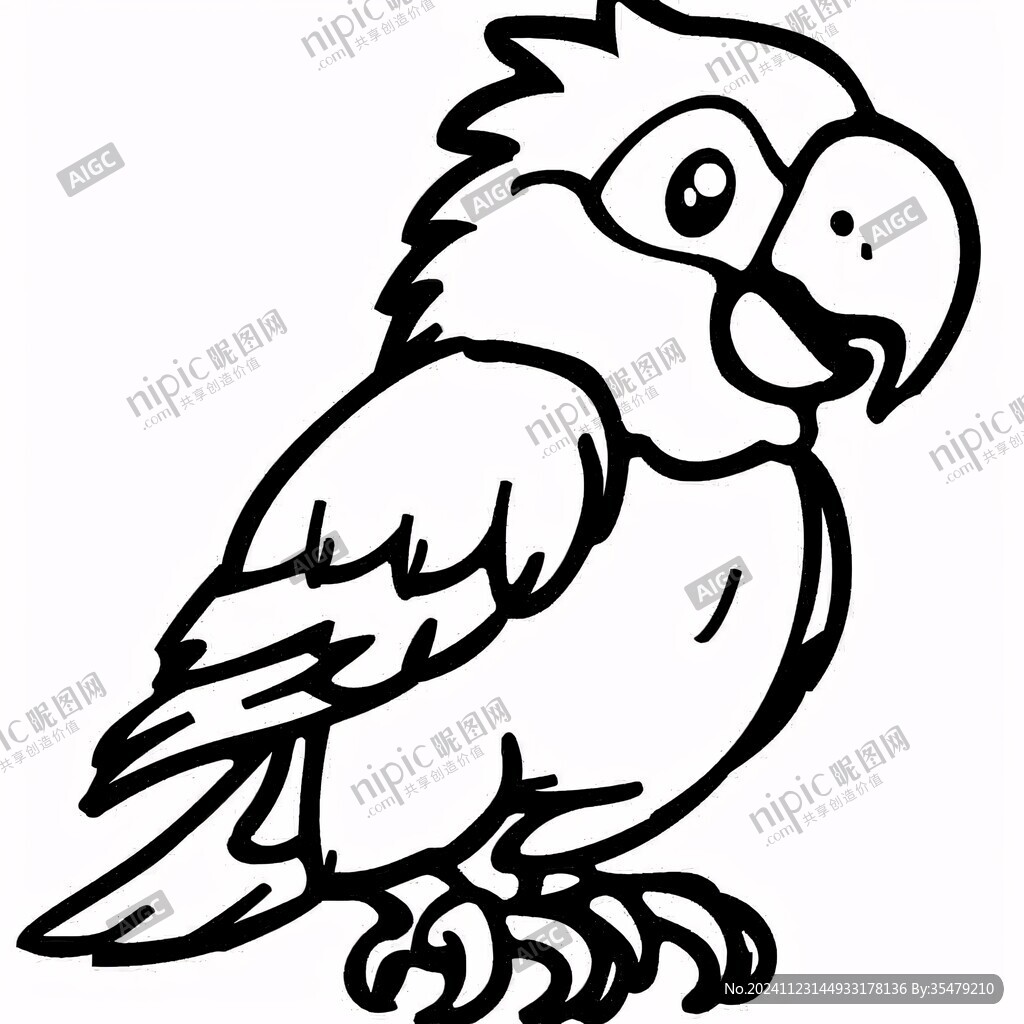 鸚鵡簡(jiǎn)筆畫