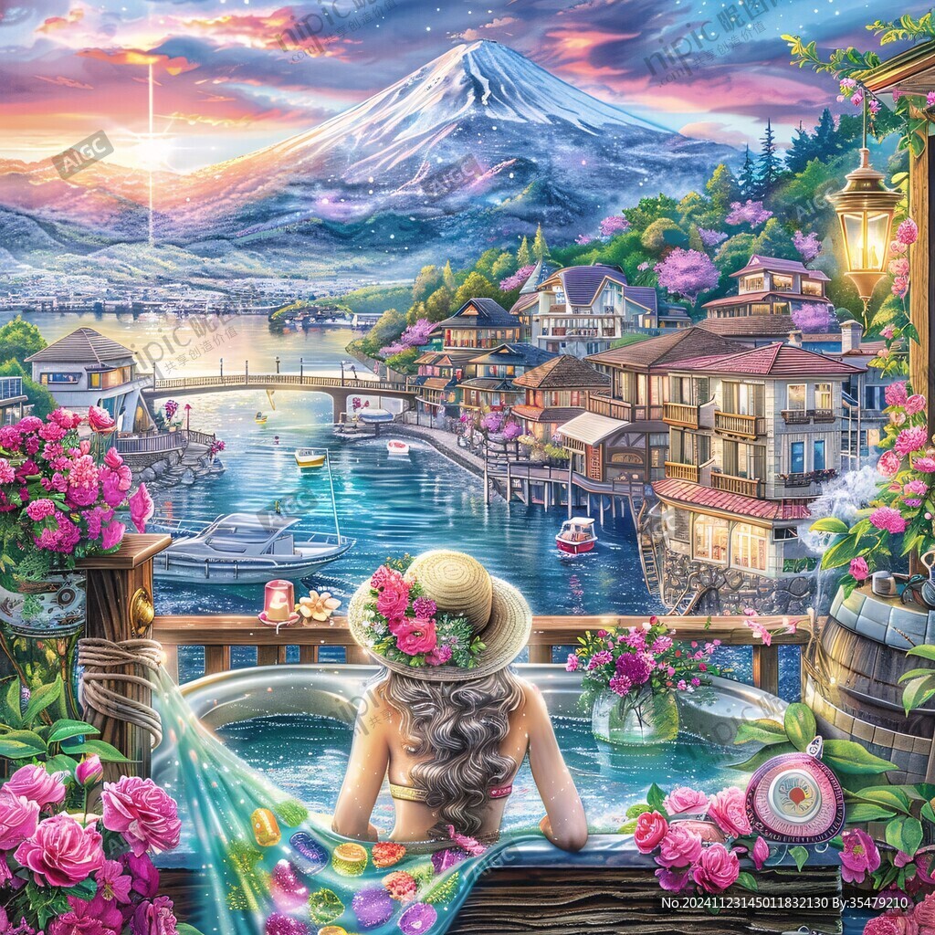 歐式風景人物