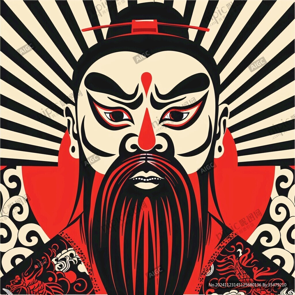 臉譜人物插畫