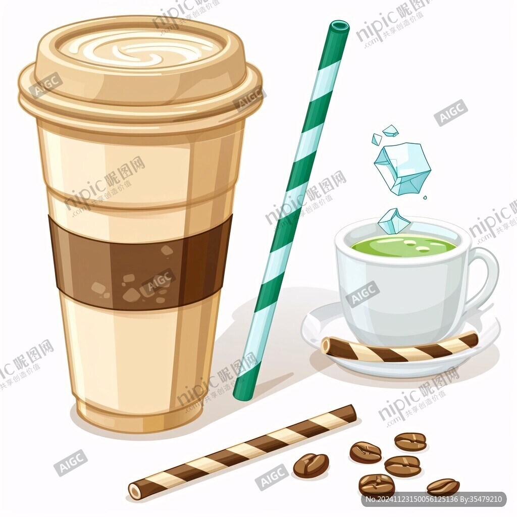 奶茶杯插畫