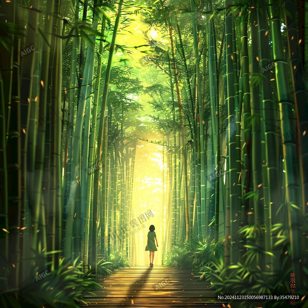 唯美竹林小路
