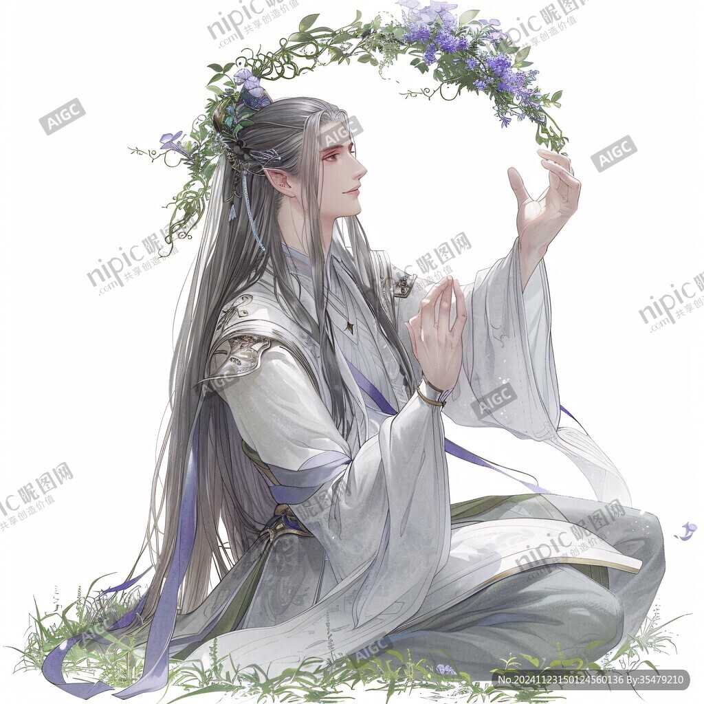 古風立繪美男插畫圖案